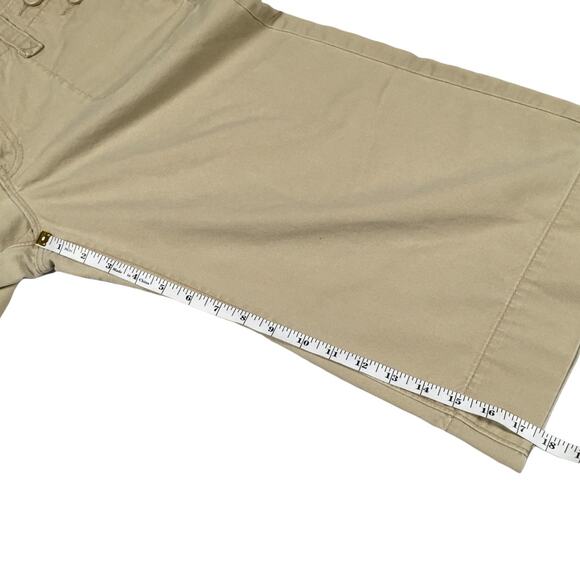 Gap Pants Low Rise Cotton Tan Khaki Capri Women's 12 Casual‎ Crop Pants Wide Leg - Picture 7 of 9
